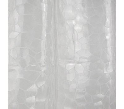 BRIMIX - Шторка для ванной комнаты виниловая ЭВА, с 3Д эффектом, камень, 12 прозрачных колец в комплекте 04-03