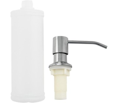 Brimix - Дозатор для жидкого мыла и моющих средств, хромированный, врезной, под раковину, пластиковый, 300 мл, 6282