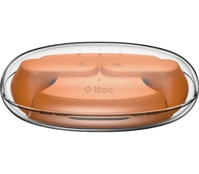TWS наушники TTEC Беспроводные наушники AirBeat Glace TWS BT Headset. Цвет: коралловый оранжевый