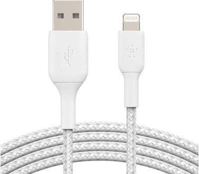 BELKIN Кабель BoostCharge USB-A - Lightning Braided Cable. Длина: 2м. Цвет: белый