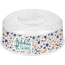 Крышка для СВЧ HOMVER Bergamo Терраццо D250мм с декором (бесцветный) 223134301/00