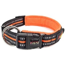 РЫЖИЙ КОТ Ошейник для собак регулируемый светоотражающий (размер 48-60 см), цвет - оранжевый (108131)