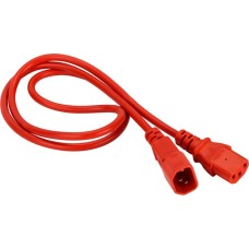 LANMASTER Шнур питания LAN-PP13/14-1.5-RD C13-С14 проводник.:3x0.75мм2 1.5м 220В 10А красный