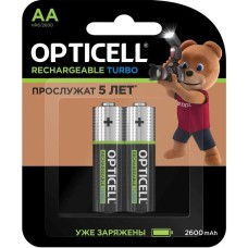 OPTICELL AA Аккумуляторная батарейка Turbo 6080001, 2 шт. 2600мAч