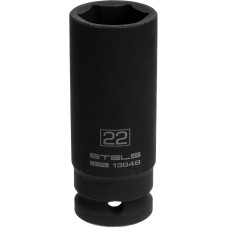 STELS Головка ударная удлиненная шестигранная, 22 мм, 1/2, CrMo 13948