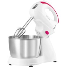 KITFORT Миксер КТ-3485, с чашей, белый и розовый