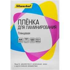 SILWERHOF Пленка для ламинирования 100мкм A4 (100шт) глянцевая 216x303мм (4410020)