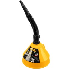 DENZEL Воронка пластиковая 160 мм с металлическим ситом и гибким наконечником 537206