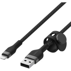 BELKIN Кабель BoostCharge PRO Flex USB-A-Lightning Braided Silicone Cable. Длина: 3м. Цвет: черный