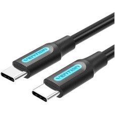VENTION Кабель COSBD, USB Type-C (m) (прямой) - USB Type-C (m) (прямой), круглое, 0.5м, пакет, черный