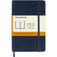 MOLESKINE Блокнот CLASSIC SOFT QP611B20 Pocket 90x140мм 192стр. линейка мягкая обложка синий сапфир