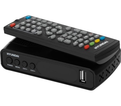 Ресивер DVB-T2 Hyundai H-DVB500 черный