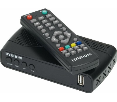 Ресивер DVB-T2 Hyundai H-DVB500 черный