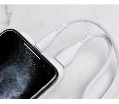 Дата-кабель 8 Pin BOROFONE (6931474720863) BX37 USB-Lightning 8 Pin 2.4A 1M - белый