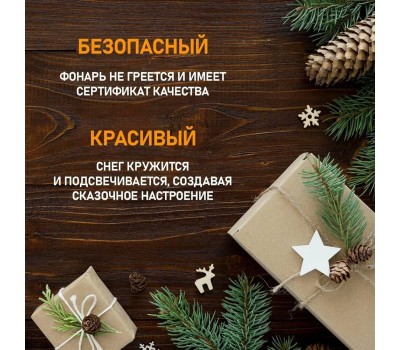 NEON-NIGHT (501-066) Декоративный фонарь с эф снегопада и подсветкой 