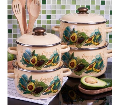 Кастрюля APPETITE 1MC221P Avocado эмал сфер 5,5л