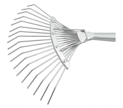 Грабли СИБРТЕХ Грабли веерные стальные, 360х1500 мм, 18 круглых зубьев, деревянный черенок 61781