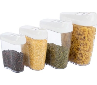 Набор контейнеров для сыпучих продуктов РЫЖИЙ КОТ Набор контейнеров для сыпучих продуктов SB-2, 4 шт (500-1500 мл) (102839)