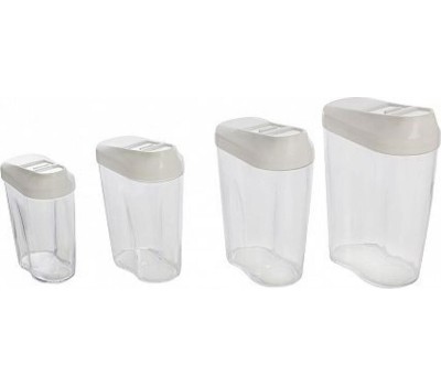 Набор контейнеров для сыпучих продуктов РЫЖИЙ КОТ Набор контейнеров для сыпучих продуктов SB-2, 4 шт (500-1500 мл) (102839)