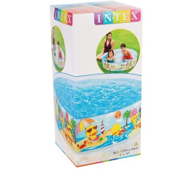 Бассейн ненадувной с плоским бортом INTEX Бассейн ненадувной с плоским бортом 122х25 см. Утиный риф . Новинка. (в коробке) Арт. 58477NP