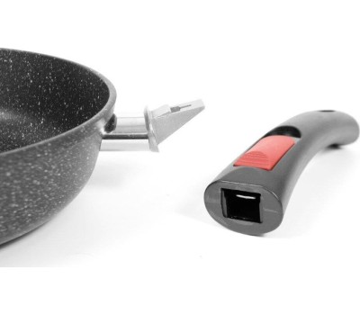 Сковорода НЕВА МЕТАЛЛ ПОСУДА L18028i а/пр литая 28см съемн/руч индукция Гранит 550000526