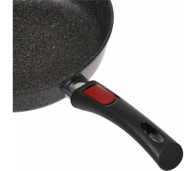 Сковорода НЕВА МЕТАЛЛ ПОСУДА L18028i а/пр литая 28см съемн/руч индукция Гранит 550000526