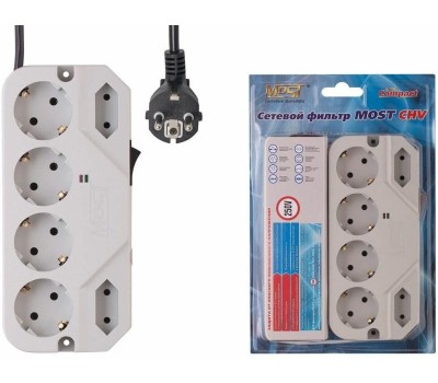 MOST CHV 5м (6 розеток) белый (коробка)