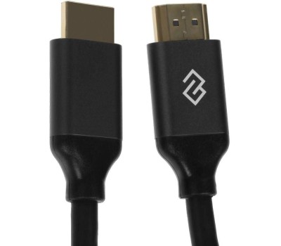 кабель DIGMA Кабель аудио-видео HDMI (m) - HDMI (m), ver 2.1, 2м, GOLD, ф/фильтр, черный [d-hdmi-v2.1-2m]
