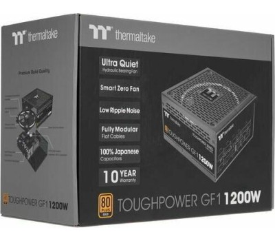 THERMALTAKE Блок питания Toughpower GF1, 1200Вт, 80 PLUS GOLD, 140мм, черный, retail [ps-tpd-1200fnfage-1]