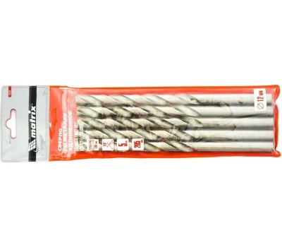 Сверло MATRIX Сверло по металлу, 12 х 205 мм, полированное, удл, HSS, 5 шт, цилиндрический хвостовик 715120