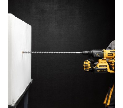 Бур DENZEL Бур по бетону, двойная спираль, три пылеотводящие кромки, 18 x 600 мм 705046