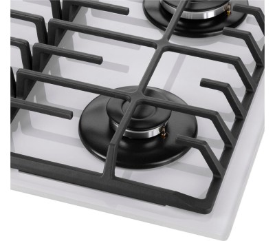 Варочная панель газовая MAUNFELD Газовая варочная панель EGHG.64.6CW/G, 4 конфорки, закаленное стекло, белый