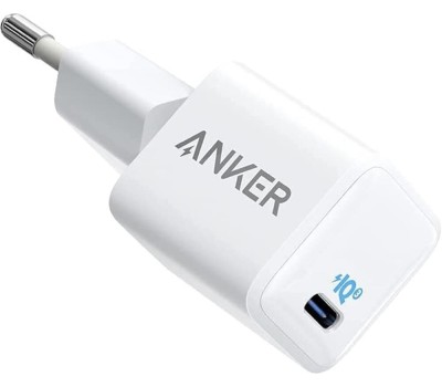 ANKER Сетевое зарядное устройство PowerPort III Nano, USB-C, 20Вт, 3A, белый [a2633g22]