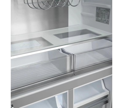 Холодильник LEX Холодильник трехкамерный LCD505BlID Side by Side, инверторный черный