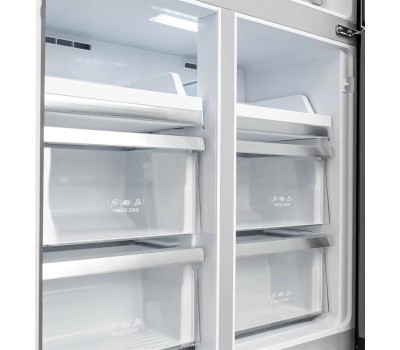 Холодильник LEX Холодильник трехкамерный LCD505BlID Side by Side, инверторный черный