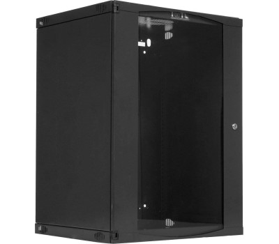 Электроника / Телекоммуникационные шкафы LANMASTER Шкаф коммутационный Next TWT-CBWNG-18U-6X4-BK настенный, стеклянная передняя дверь, 18U, 550x988x450 мм