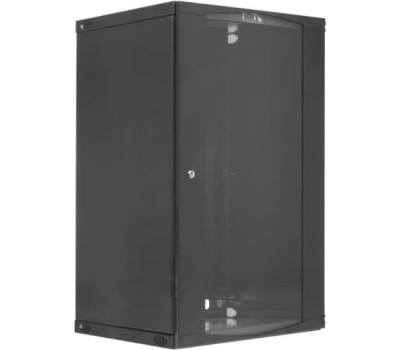 Электроника / Телекоммуникационные шкафы LANMASTER Шкаф коммутационный Next TWT-CBWNG-18U-6X4-BK настенный, стеклянная передняя дверь, 18U, 550x988x450 мм