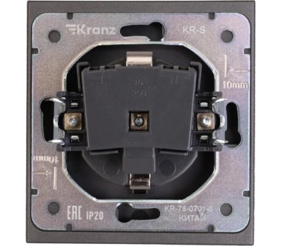 KRANZ Розетка STRONG HDMI с/у графит