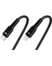 TTEC Кабель для зарядки и передачи данных AlumiCable Duo USB-C To USB-C&Lightning Fast Charge 100W Cable. Длина: 150см. Цвет: черный