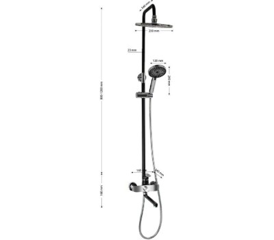 GFmark - Смеситель + стойка душевая 