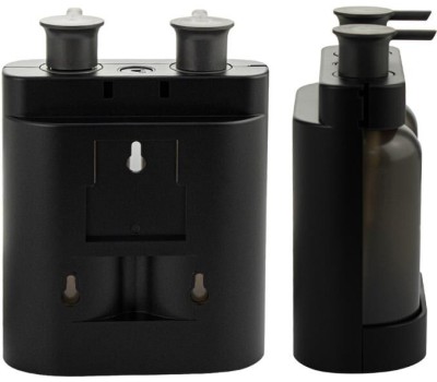 GFmark - Дозатор для жидкого мыла, антивандальный, двойной ( 2 х 380 мл ), из высокопрочного АБС пластика, цвет корпуса ЧЕРНЫЙ. 6232
