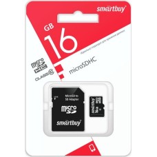 Карта памяти SMARTBUY (SB16GBSDCL10-01LE) MicroSDHC 16GB Class10 LE + адаптер