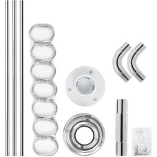 Карниз в ванную комнату САНАКС 10009 Карниз в ванную угловой хромированный 0.9х0.9х0.9