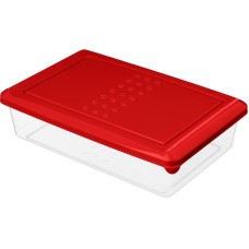 Контейнер HOMVER Асти для продуктов прямоугольный 0,75л (красный) 221100106/04