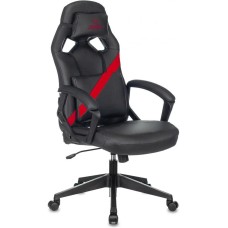 Кресло компьютерное игровое ZOMBIE Кресло игровое Driver, экокожа, до 120кг, черный/красный/красный