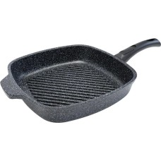 Сковорода НЕВА МЕТАЛЛ ПОСУДА Сковорода-гриль а/пр литая 28х28см съемн/руч Байкал ТМ НМП