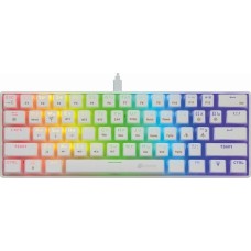 Клавиатура OKLICK Клавиатура K763W, беспроводная, USB, Bluetooth/Радиоканал, механическая, белый [1920562]