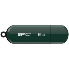Флешка SILICON POWER Флешка USB LuxMini 320 64ГБ, USB2.0, зеленый [sp064gbuf2320v1n]