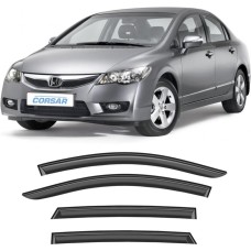 Дефлекторы CORSAR Дефлекторы Honda Civic VIII 05-11 седан, нак., 4шт