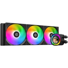 ID-COOLING Система водяного охлаждения FX360 LCD, LCD, 4-pin, ARGB, 120мм, черный, retail